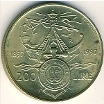 Italy, 200 lire, 1997