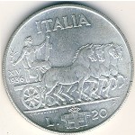 Italy, 20 lire, 1936–1941