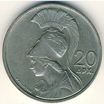 Greece, 20 drachmai(es), 1973