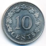 Мальта, 10 центов (1972–1981 г.)