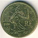 Франция, 50 евроцентов (1999–2006 г.)