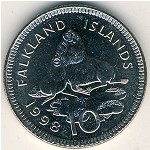 Фолклендские острова, 10 пенсов (1998–1999 г.)