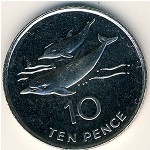 Остров Святой Елены и острова Вознесения, 10 пенсов (1998–2015 г.)