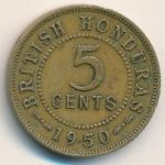 Британский Гондурас, 5 центов (1949–1952 г.)