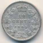 Canada, 10 cents, 1858–1901