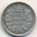 Канада, 5 центов (1858–1901 г.)