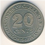 Малайя, 20 центов (1948–1950 г.)
