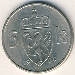 Норвегия, 5 крон (1963–1973 г.)