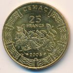 Центральная Африка, 25 франков КФА (2006 г.)