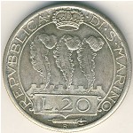San Marino, 20 lire, 1931–1936