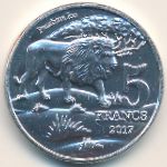 Катанга, 5 франков (2017 г.)