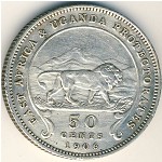 Восточная Африка, 50 центов (1906–1910 г.)