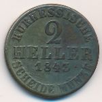Гессен-Кассель, 2 геллера (1843 г.)