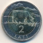 Латвия, 2 лата (1999–2009 г.)