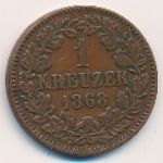 Баден, 1 крейцер (1868 г.)