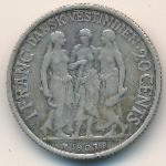 Датская Западная Индия, 20 центов (1907 г.)