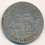 Датская Западная Индия, 20 центов (1859–1862 г.)
