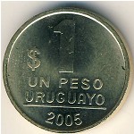 Uruguay, 1 peso, 1998–2007