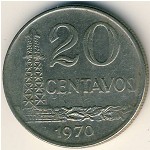 Brazil, 20 centavos, 1970
