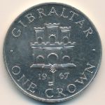 Gibraltar, 1 crown, 1967