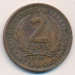 Восточные Карибы, 2 цента (1965 г.)