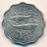 Багамские острова, 10 центов (1966–1970 г.)