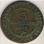 Austria, 3 kreuzer, 1812