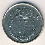 Luxemburg, 1 franc, 1986–1987