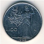 Италия, 100 лир (1990–1992 г.)