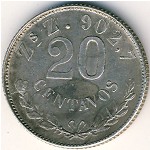 Мексика, 20 сентаво (1898–1905 г.)