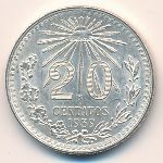 Mexico, 20 centavos, 1920–1943