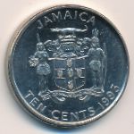 Jamaica, 10 cents, 1991–1994