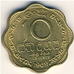 Цейлон, 10 центов (1963–1971 г.)