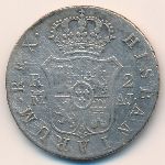 Spain, 2 reales, 1814–1833