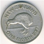 New Zealand, 1 florin, 1937–1946