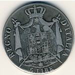Italy, 5 lire, 1807–1810