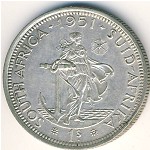 South Africa, 1 shilling, 1951–1952