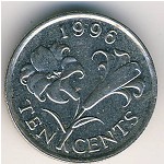 Бермудские острова, 10 центов (1986–1997 г.)