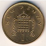 Great Britain, 1 new penny, 1971–1981