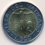 Vatican City, 500 lire, 1987