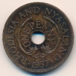 Родезия и Ньясаленд, 1 пенни (1957 г.)