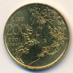 San Marino, 200 lire, 2001