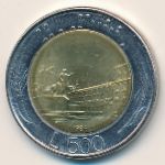 Италия, 500 лир (1984 г.)