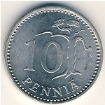 Finland, 10 pennia, 1983–1990