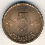 Финляндия, 5 пенни (1963–1977 г.)