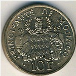 Монако, 10 франков (1989 г.)