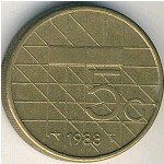 Netherlands, 5 gulden, 1987–2001