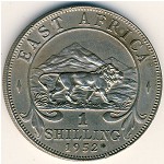 East Africa, 1 shilling, 1948–1952