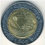 Ватикан, 500 лир (1985 г.)
