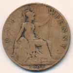 Великобритания, 1 пенни (1908 г.)